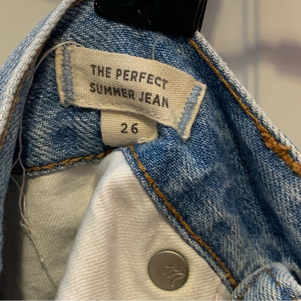 Madewell The Perfect Summer Jean Light Blue Wash Jeans Relaxed Fit 26 $115.00 - Picture 9 of 10